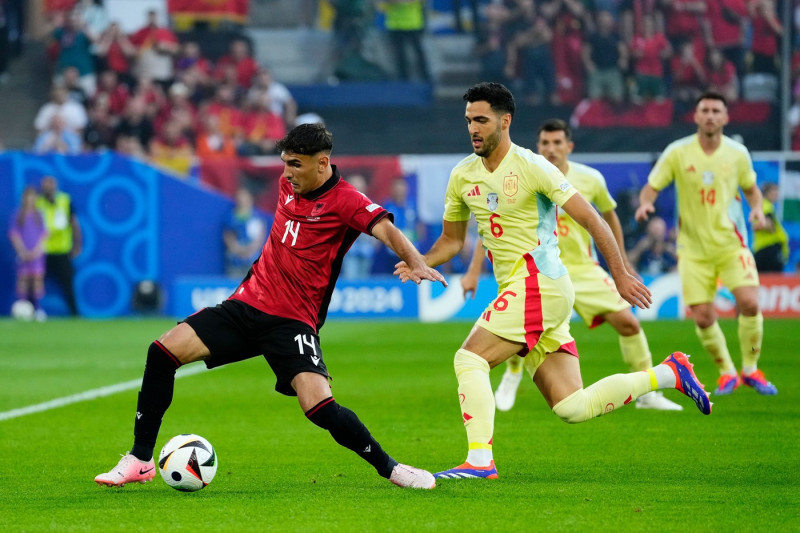 Albania v Spain: Group B - UEFA EURO 2024, Dusseldorf, Germany - 24 Jun 2024