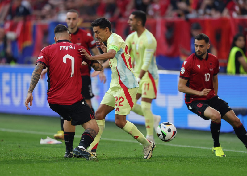 Albania v Spain, UEFA European Championship 2024, Group B, Football, Dusseldorf Arena, Dusseldorf, Germany, 24 Jun 2024