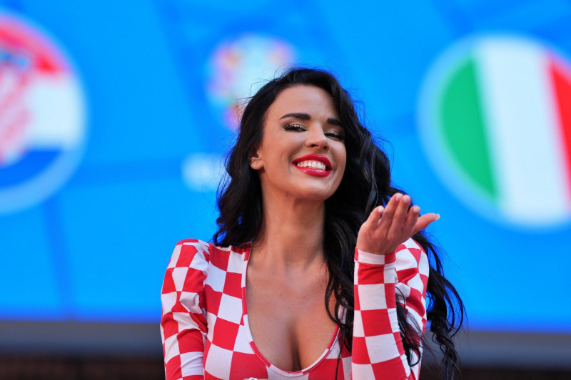 Croatian influencer and football supporter Ivana Knoll poses during UEFA EURO, EM, Europameisterschaft,Fussball 2024 - C