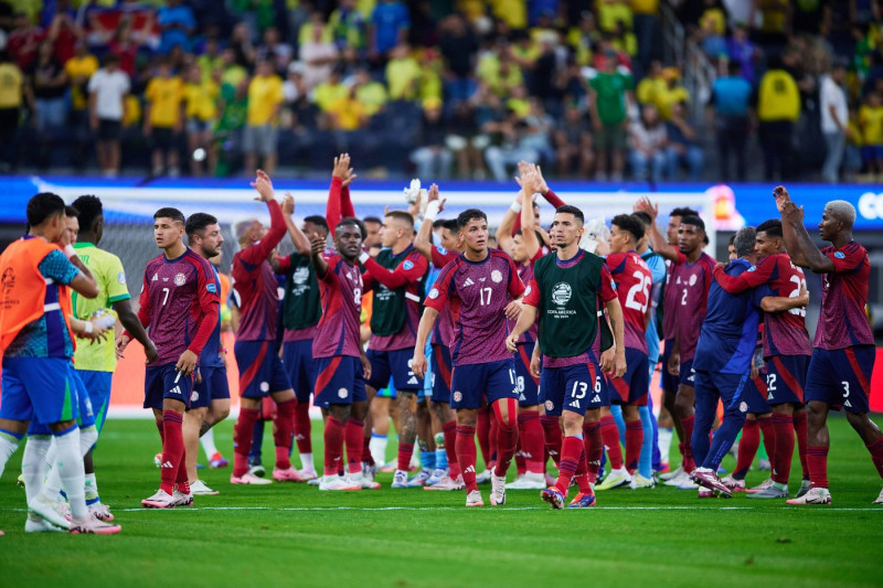 RECORD DATE NOT STATED Copa America USA 2024 Brazil 0-0 Costa Rica Players of Costa Rica during the game between Brazil