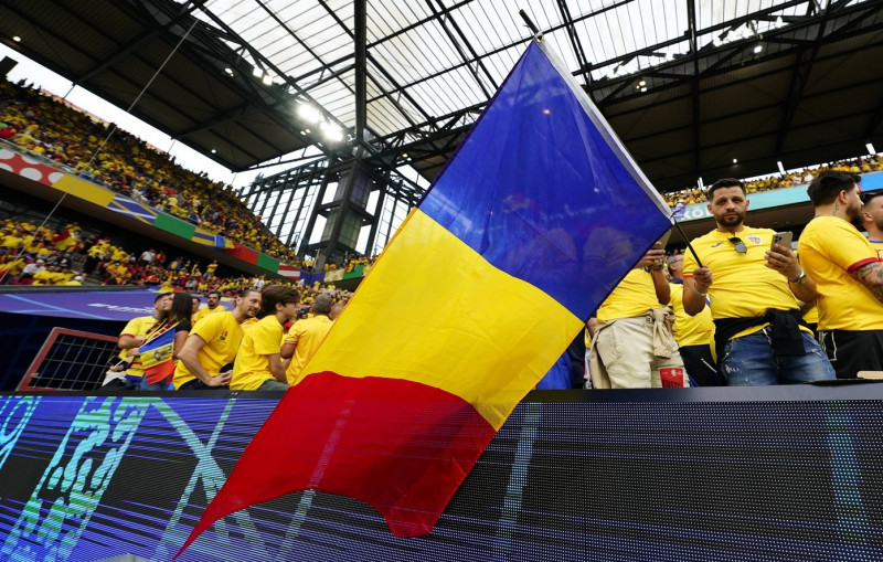 GER: Belgium v Romania. UEFA EURO, EM, Europameisterschaft,Fussball 2024 Romania fans during the UEFA Euro 2024 match be