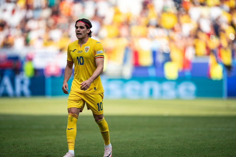 Frankfurt, Germany, June 26th 2024 FRANKFURT, GERMANY - JUNE 26: Ianis Hagi of Romania seen during the UEFA Euro 2024 Championship Group E match between Slovakia and Romania at Frankfurt Arena on June 26, 2024 in Frankfurt, Germany. (Photo by Dan O' Conno