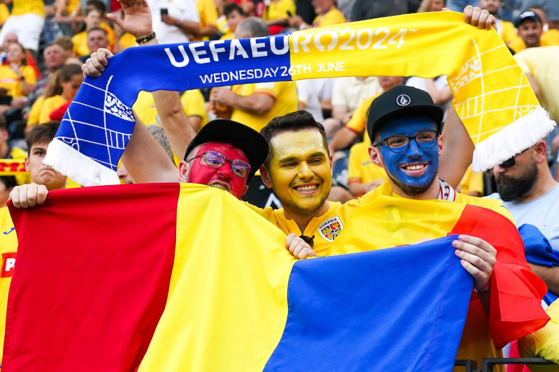 Fans aus Rumänien - Frankfurt 26.06.2024: Slowakei vs. Rumänien, EURO2024 M33 Gruppe E, EM-Arena Frankfurt *** Fans from