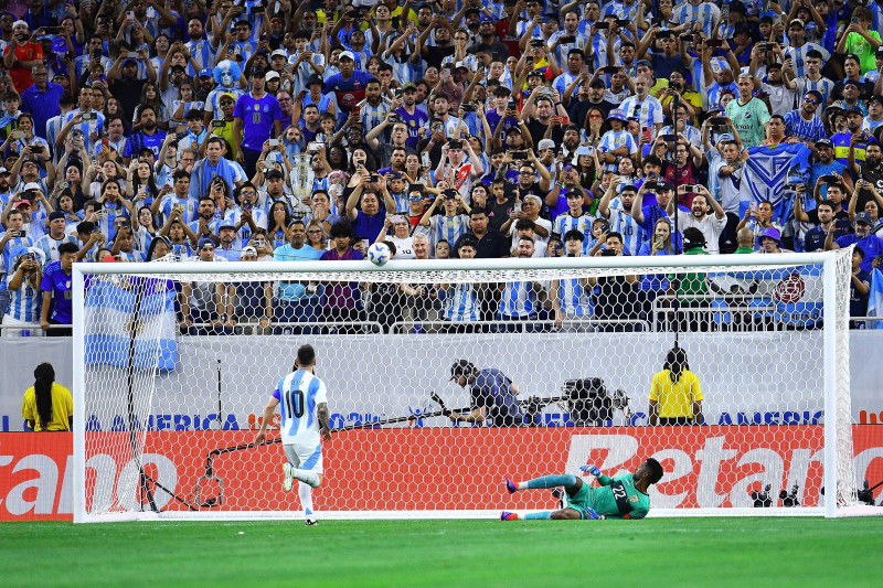 RECORD DATE NOT STATED Copa America USA 2024 Argentina vs Ecuador Quarterfinals Lionel Messi of Argentina misses his pen