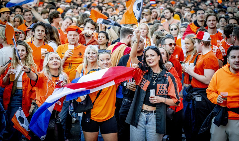 Fans in the Capital for the Netherlands - England, Amsterdam - 10 Jul 2024