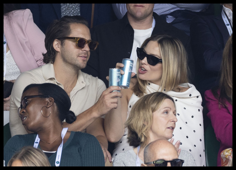 Pregnant Margot Robbie Watches Wimbledon 2024