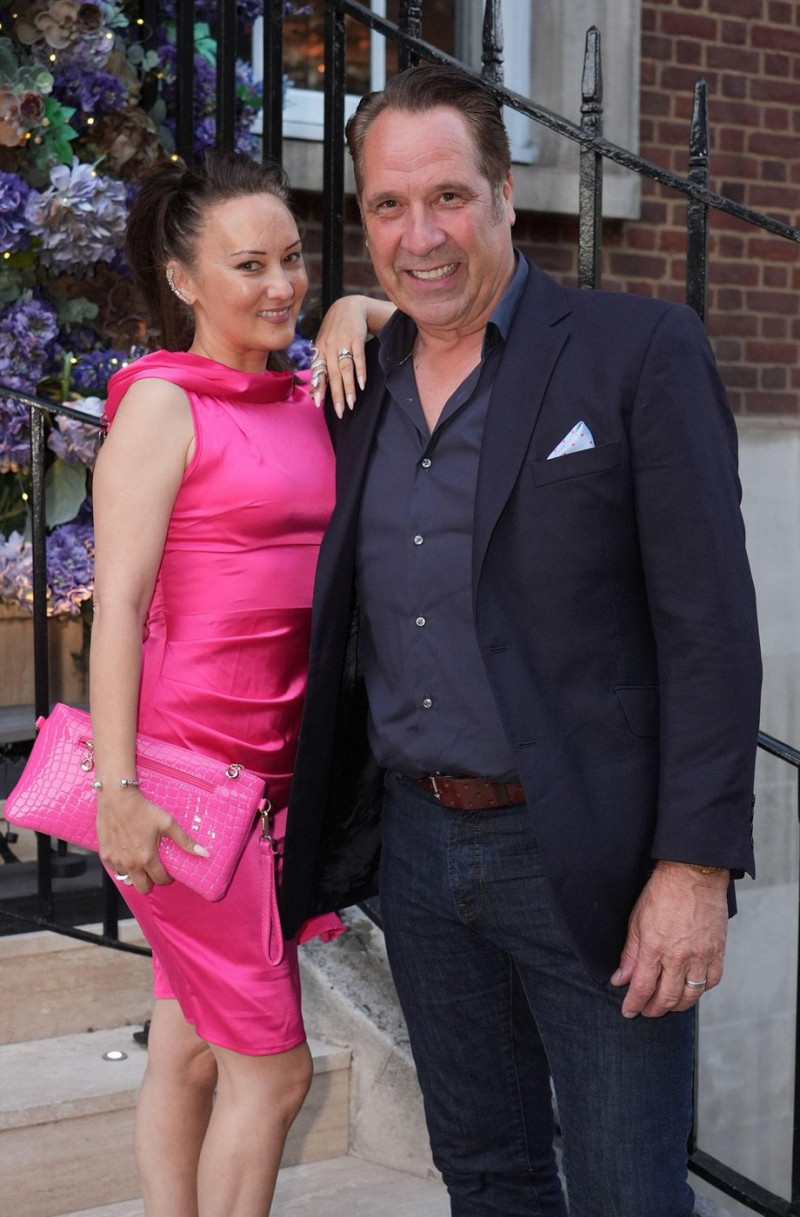 David Seaman and his wife Frankie Poultney attend the after show party at the Lucky Cat, by Gordon Ramsay in London, for Strictly Come Dancing stars Nadiya Bychkova and Kai Widdrington, following their new show 'Behind The Magic' on at the Peacock Theatre