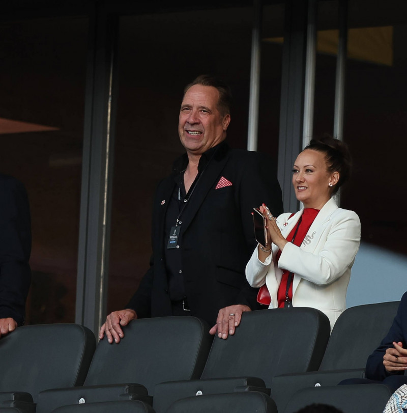 Spain v England UEFA EURO, EM, Europameisterschaft,Fussball 2024 Final Ex England goal keeper David Seaman in the crowd