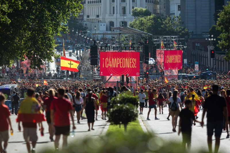 Spanish team celebrates its European title in Madrid - 15 Jul 2024