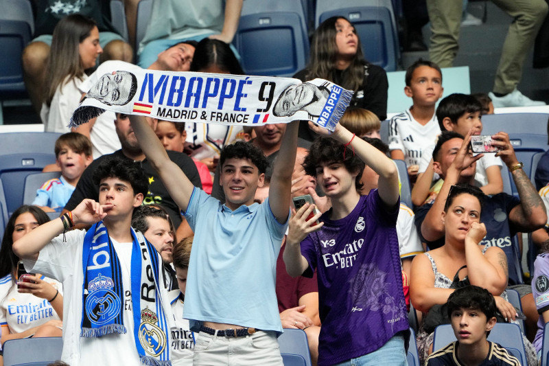 Kylian Mbappe Real Madrid Presentation.Football, Santiago Bernabeu Stadium, Madrid, Spain - 16 July 2024