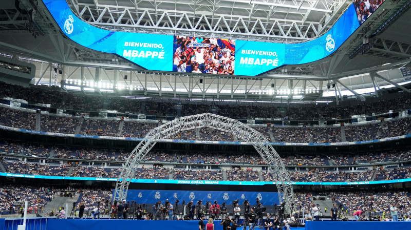 Kylian Mbappe Real Madrid Presentation.Football, Santiago Bernabeu Stadium, Madrid, Spain - 16 July 2024