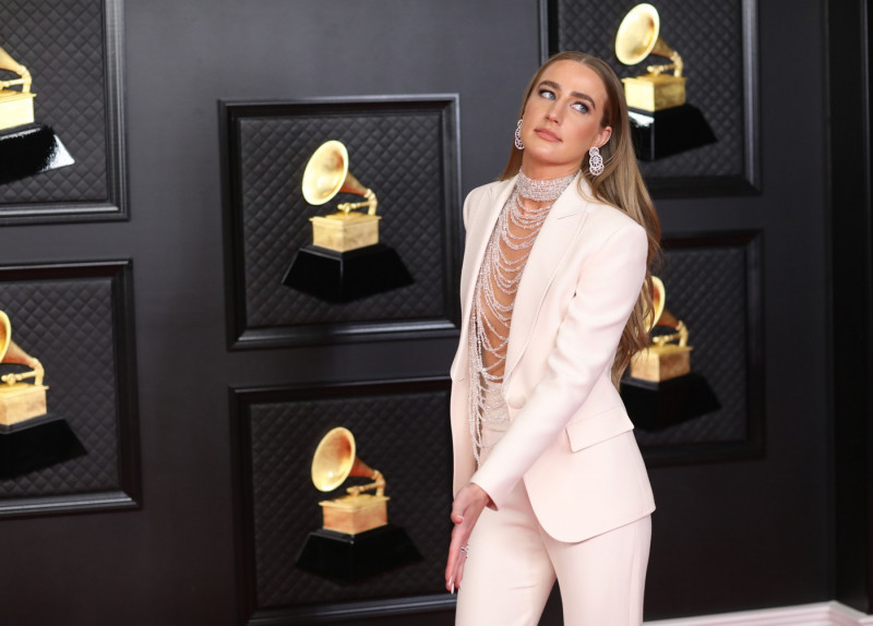 Musical talent pose on the red carpet at the 63rd Annual Grammy Awards show in downtown Los Angeles, Los Angeles Convention Center, Los Angeles, California, United States - 20 Jan 2021