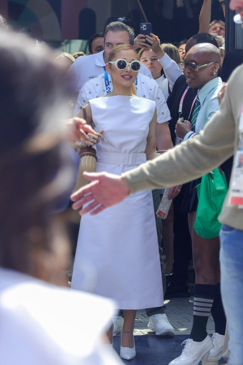 Lady Gaga bids farewell to Ariana Grande and Cynthia Erivo after Artistic Gymnastics at Paris 2024 Olympics