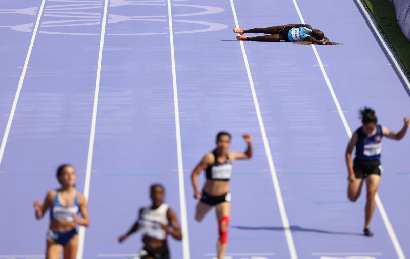 (PARIS2024) FRANCE PARIS OLY ATHLETICS 100M WOMEN