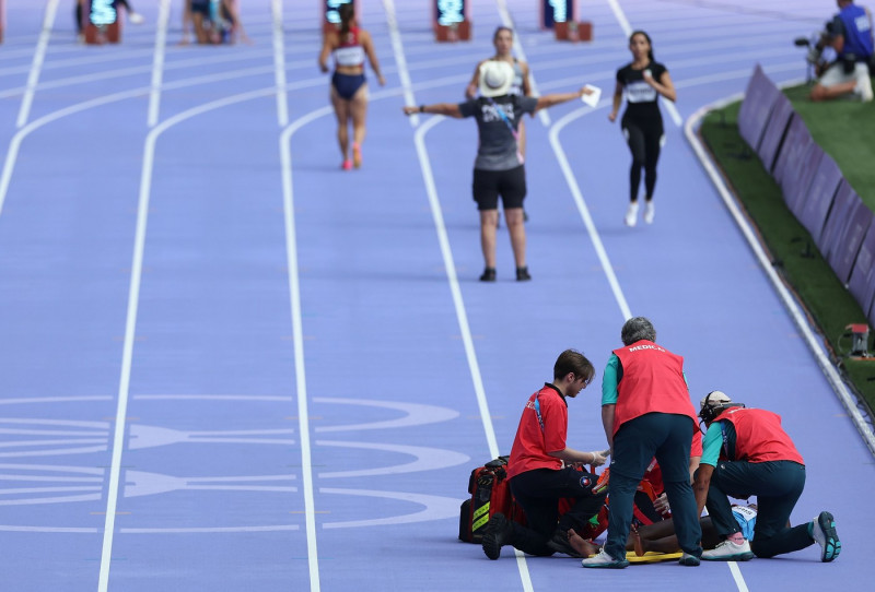 (PARIS2024) FRANCE PARIS OLY ATHLETICS 100M WOMEN