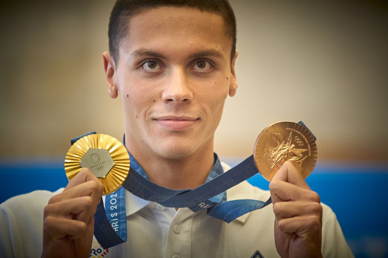 David Popovici, the first Romanian man swimmer to win an Olympic gold medal, Otopeni, Ilfov, Romania - 02 Aug 2024