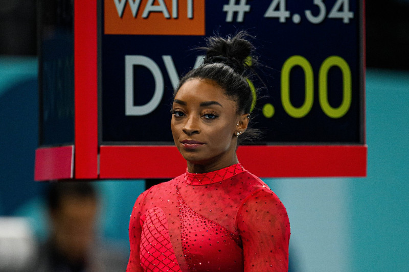 PARIS, FRANCE - 3 AUGUST, 2024: BILES Simone ARTISTIC GYMNASTICS WOMEN S VAULT FINAL, Olympic Games, Olympische Spiele,