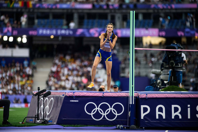 PARIS, FRANCE - 4 AUGUST, 2024: MAHUCHIKH Yaroslava, High Jump, Olympic Games, Olympische Spiele, Olympia, OS 2024 PUBLI