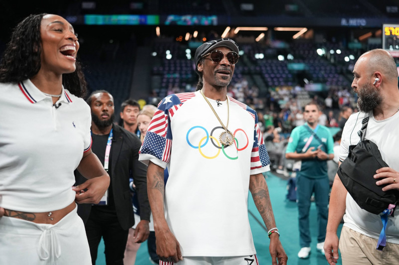 Paris Olympic Games 2024 : Celebs at USA Quarterfinal basketball match