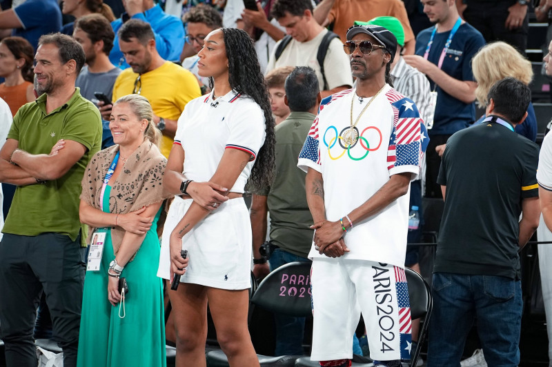 Paris Olympic Games 2024 : Celebs at USA Quarterfinal basketball match