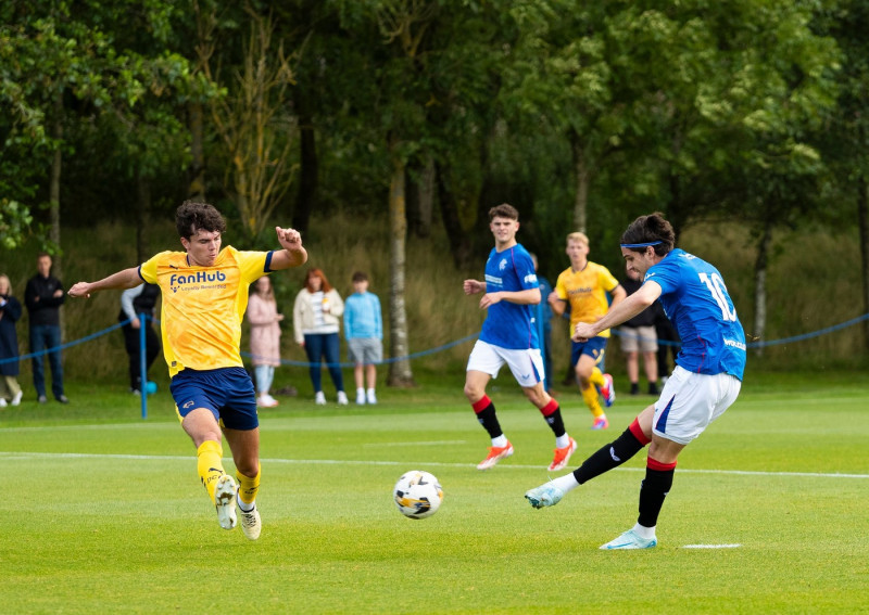 Rangers B v Derby County, Friendly football match, The Rangers Training Centre, Glasgow, Scotland, UK - 10 Aug 2024