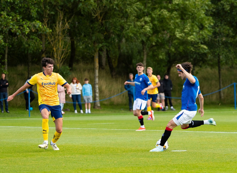 Rangers B v Derby County, Friendly football match, The Rangers Training Centre, Glasgow, Scotland, UK - 10 Aug 2024