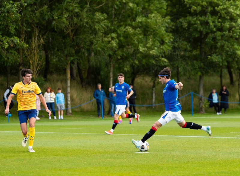 Rangers B v Derby County, Friendly football match, The Rangers Training Centre, Glasgow, Scotland, UK - 10 Aug 2024