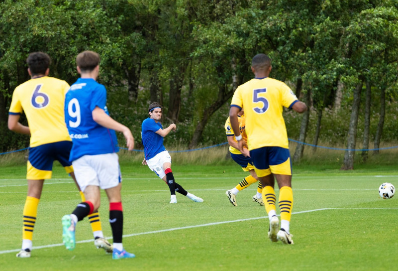 Rangers B v Derby County, Friendly football match, The Rangers Training Centre, Glasgow, Scotland, UK - 10 Aug 2024