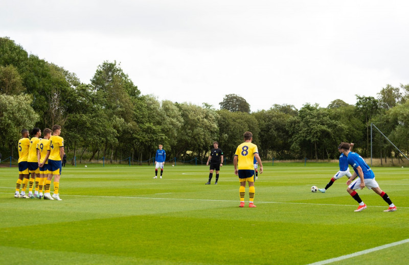 Rangers B v Derby County, Friendly football match, The Rangers Training Centre, Glasgow, Scotland, UK - 10 Aug 2024