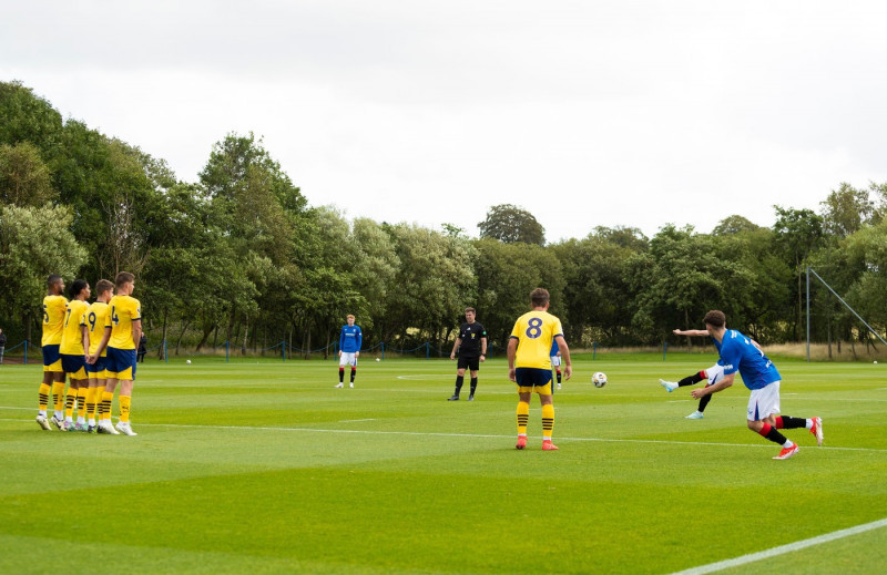 Rangers B v Derby County, Friendly football match, The Rangers Training Centre, Glasgow, Scotland, UK - 10 Aug 2024