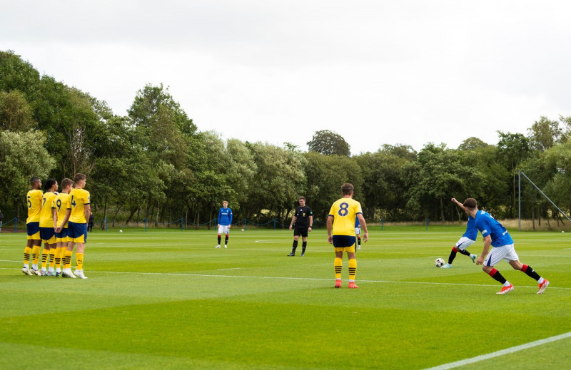 Rangers B v Derby County, Friendly football match, The Rangers Training Centre, Glasgow, Scotland, UK - 10 Aug 2024