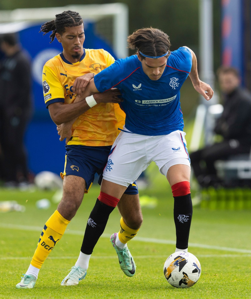 Rangers B v Derby County, Friendly football match, The Rangers Training Centre, Glasgow, Scotland, UK - 10 Aug 2024