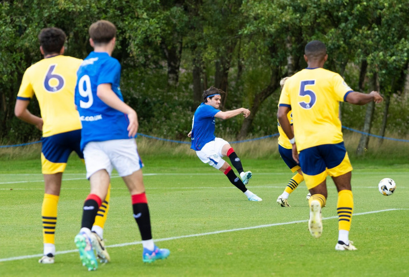 Rangers B v Derby County, Friendly football match, The Rangers Training Centre, Glasgow, Scotland, UK - 10 Aug 2024