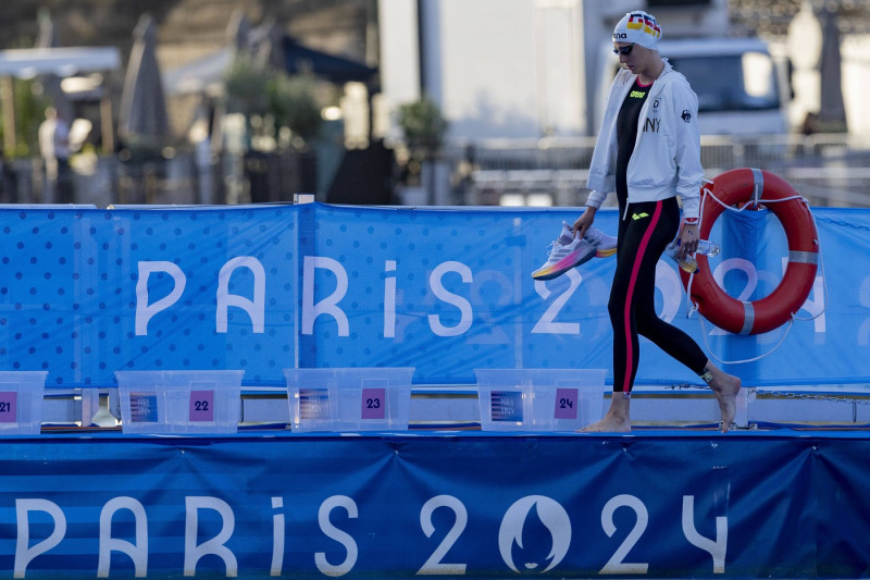 Leonie Beck, GER FRA, Olympische Spiele Paris 2024, Schwimmen Freiwasser, Frauen, 08.08.2024 FRA, Olympische Spiele Pari