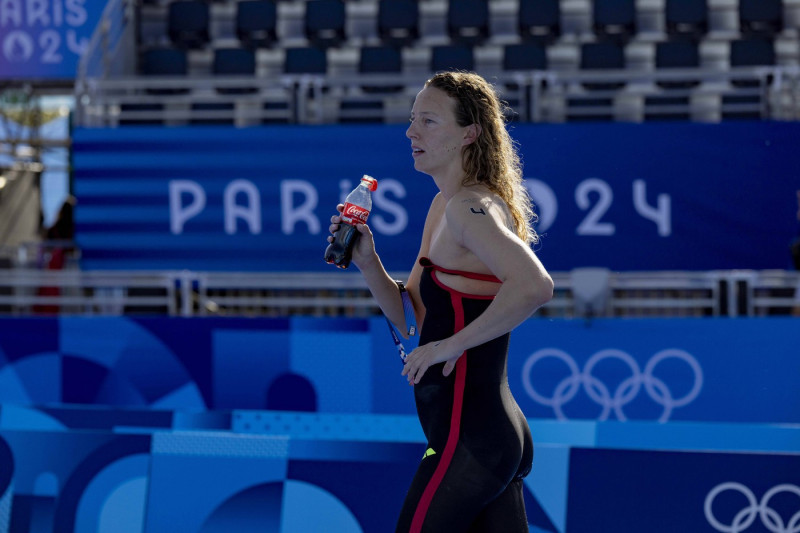 Leonie Beck, GER FRA, Olympische Spiele Paris 2024, Schwimmen Freiwasser, Frauen, 08.08.2024 FRA, Olympische Spiele Pari