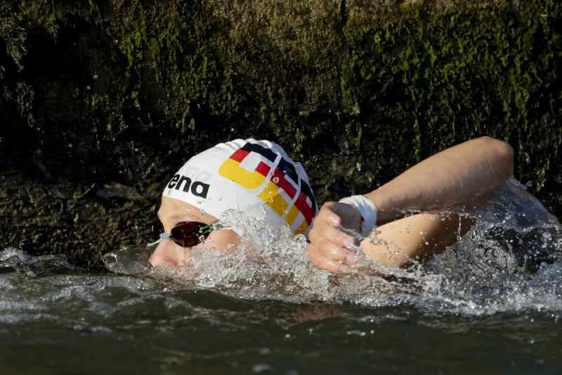 Leonie Beck, GER FRA, Olympische Spiele Paris 2024, Schwimmen Freiwasser, Frauen, 08.08.2024 FRA, Olympische Spiele Pari