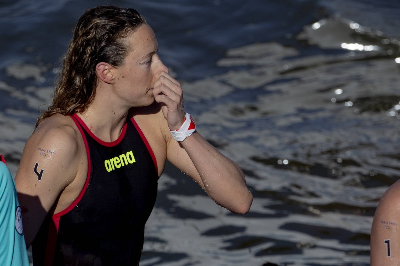 Leonie Beck, GER FRA, Olympische Spiele Paris 2024, Schwimmen Freiwasser, Frauen, 08.08.2024 FRA, Olympische Spiele Pari