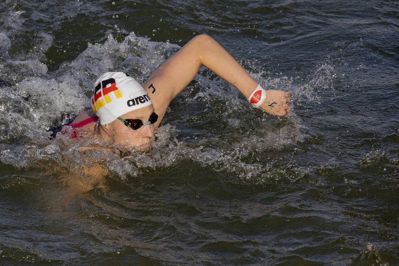 Paris, Frankreich 08.08.2024: Freiwasserschwimmen, 10km weiblich, Leonie Beck, GER (Photo by JoKleindl) Paris, Frankreic