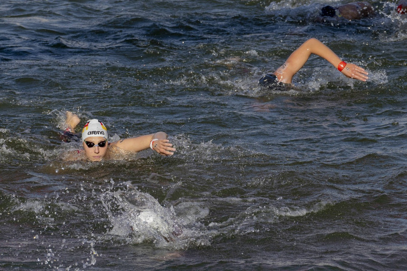 Paris, Frankreich 08.08.2024: Freiwasserschwimmen, 10km weiblich, Leonie Beck, GER (Photo by JoKleindl) Paris, Frankreic