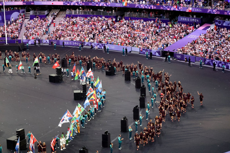 Cérémonie de clôture des Jeux Olympiques de Paris 2024 au stade de France à Saint-Denis