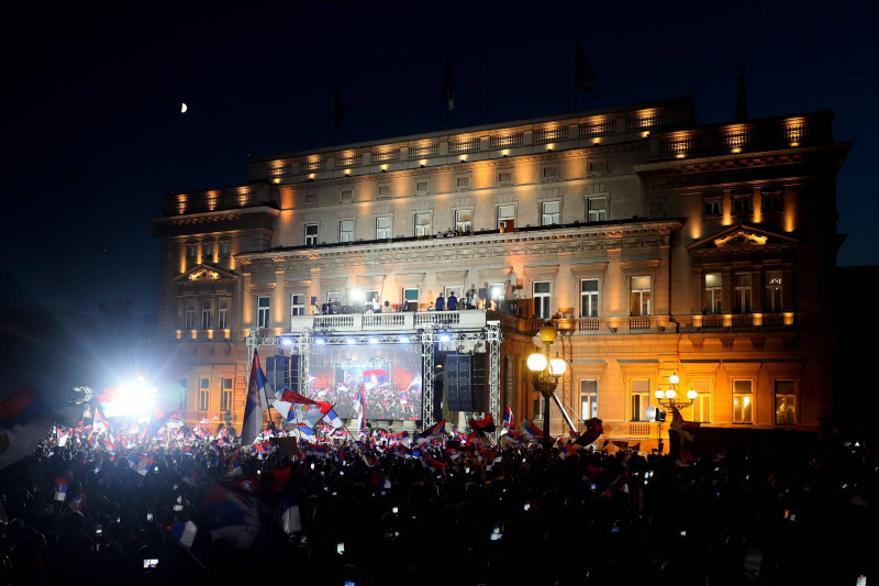 Serbia Belgrade welcome ceremony for the Serbian athletes who won medals