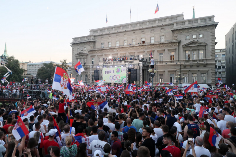 Serbia Belgrade welcome ceremony for the Serbian athletes who won medals