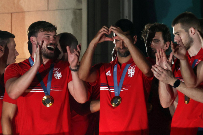 Serbia Belgrade welcome ceremony for the Serbian athletes who won medals