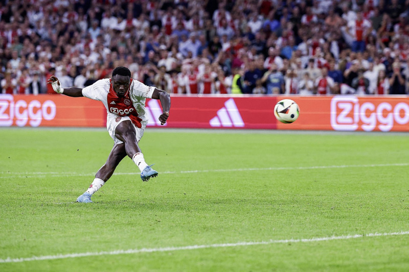 AMSTERDAM, 15-08-2024 , JohanCruyffStadium Football UEFA Europa League qualifier season 2024 / 2025. Ajax player Brian B