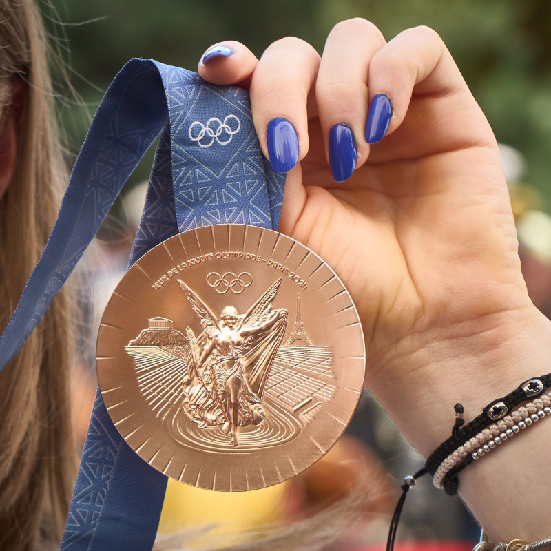 Romanian gymnast Ana Maria Barbosu recovered her bronze medal at Olympic Games 2024, Bucharest, Romania - 16 Aug 2024