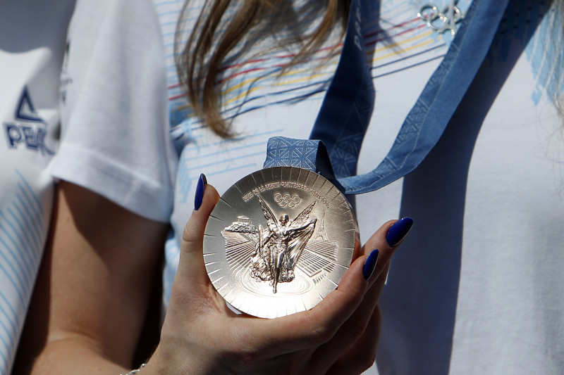 (SP)ROMANIA BUCHAREST GYMNASTICS OLYMPICS MEDAL