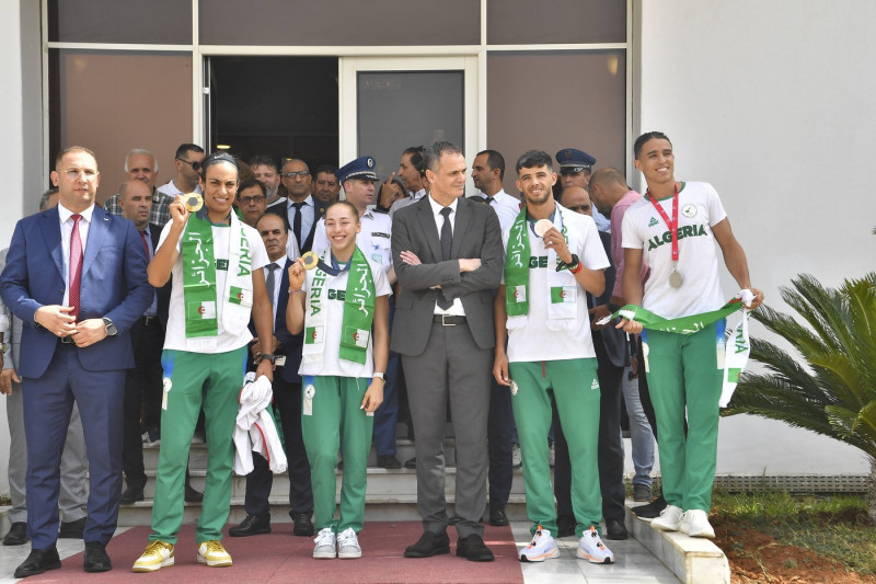 Algeria Arrival of the medalists from the 2024 Olympic Games