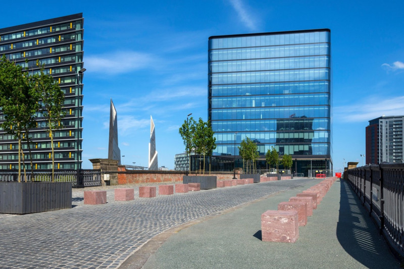 The 101 Embankment office and the CitySuites apartment buildings, Greengate, Salford, Manchester, England, UK