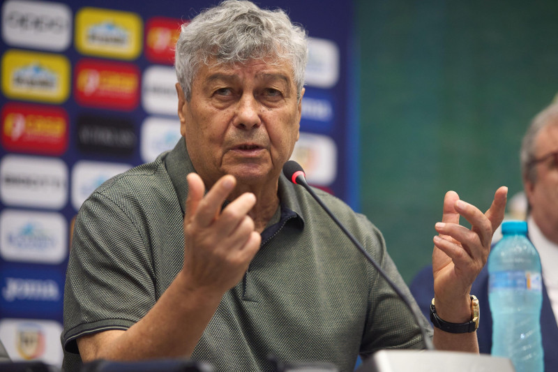 Bucharest, Romania. 6th Aug, 2024: Mircea Lucescu, the new coach of the Romanian National Football Team, is presented during a press conference by the Romanian Football Federation. Credit: Lucian Alecu/Alamy Live News