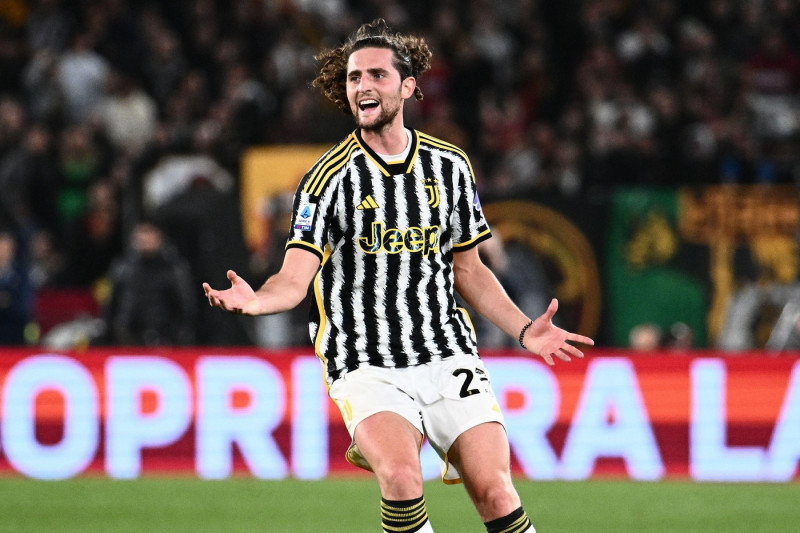 Adrien Rabiot of Juventus FC gestures during the Serie A match between AS Roma and Juventus FC at Stadio Olimpico Rome Italy on 05 May 2024. Photo by